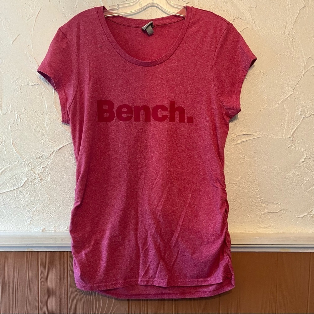 Bench Women's Short Sleeve Tee in Pink Size Large